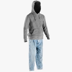 Jeans with Hoodie 10 3D